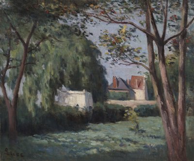 Country Scene with Three Houses and Trees by Maximilien Luce