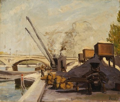 Cranes on the Seine by Maximilien Luce