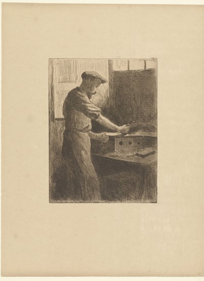 Printer at Work in Studio (series title: L