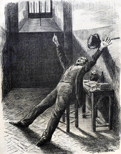 Felix Feneon, art critic and collector, in prison (in the cell) by Maximilien Luce