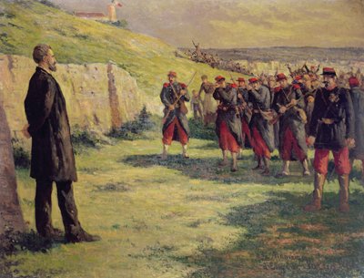 Firing squad about to shoot Eugene Varlin by Maximilien Luce