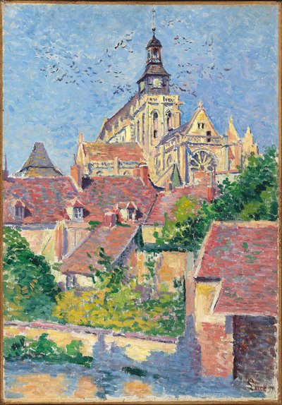 Gisors Cathedral, View from Fosse aux Tanneurs by Maximilien Luce