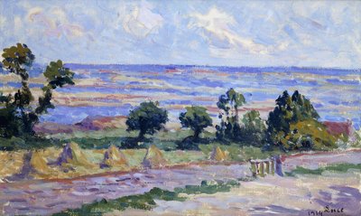 Haystacks by the Sea by Maximilien Luce