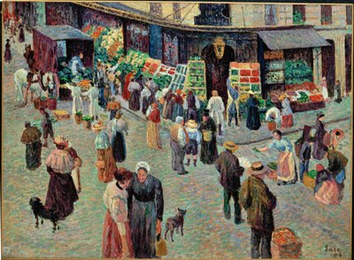 The Street of the Abbesses, Paris by Maximilien Luce
