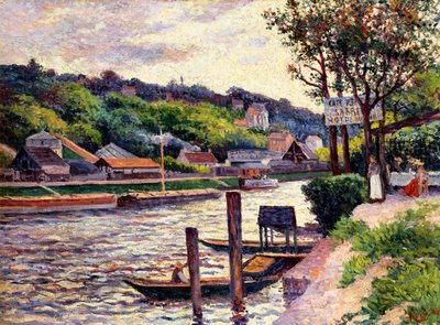 Outdoor Cafe on the Banks of the Oise by Maximilien Luce