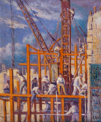 The Building Sites of Paris, Boulevard de la Madeleine by Maximilien Luce