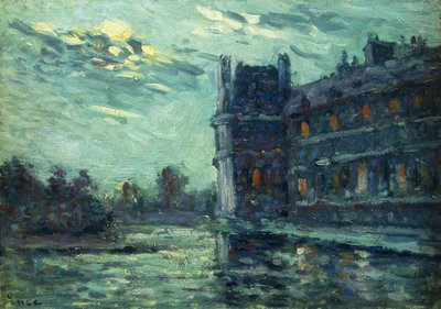 The Floods of 1910, The Pavilon de Flore, at The Louvre, Paris by Maximilien Luce