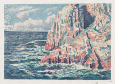 The Sea at Camaret, The Red Rocks, 1895 by Maximilien Luce