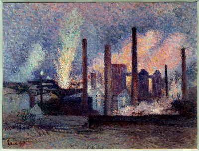View of the Steelworks in Charleroi, Belgium by Maximilien Luce