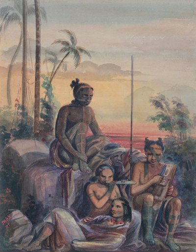 Inhabitants of the Marquesas Islands by Maximilien Radiguet
