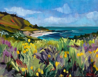 Coastal Wildflower Bloom by Maxine Shore