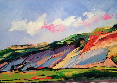Colorful Rolling Hills by Maxine Shore