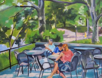 Park Cafe Scene by Maxine Shore