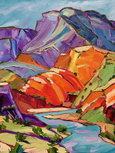Vibrant Canyon River by Maxine Shore