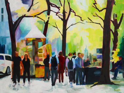 Vibrant City Stroll by Maxine Shore