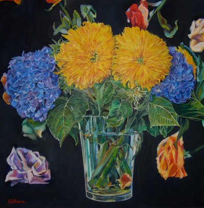 Vibrant Floral Still Life by Maxine Shore