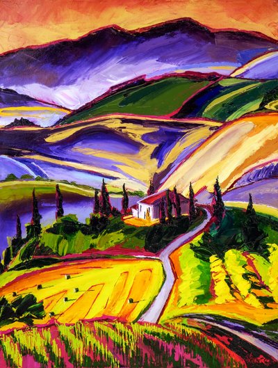 Vibrant Tuscan Hills by Maxine Shore