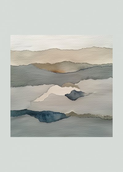 Muted Mountain Layers by May Hilma