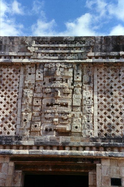 Carving detail from the East Building of the Nunnery Quadrangle, Late Classic Maya, c.700-900 AD by Mayan Mayan