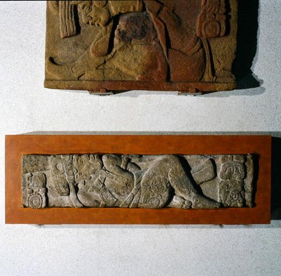Lintel 27 from Tonina, Chiapas, Mexico, Late Classic Period (600-900 AD) by Mayan Mayan