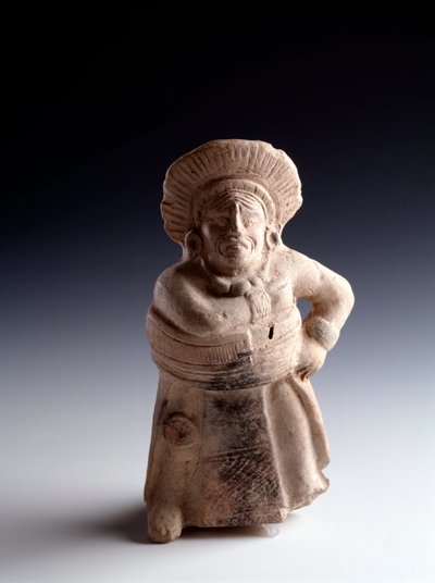 Pre-Columbian Art, Maya Civilization, Classical Period: Statuette of Anthropomorphic Clay Representing a Ball Player by Mayan Mayan