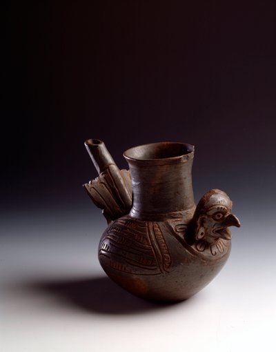 Precolombian art, Mayan civilization, postclassical period: zoomorphic jar representing a bird. From Asuncion Mita Jutiapa, Guatemala by Mayan Mayan