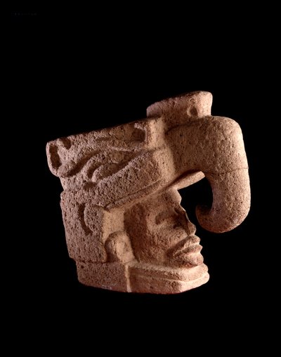 Pre-Columbian Art, Mayan Civilization, Pre-Classical Period: Stone Sculpture Depicting a Man