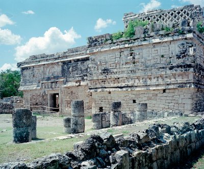 Precolombian civilization: view of the site of Chichen Itza in the Yucatan region. Mayan civilization, classical period and Mayan renaissance, 750-1200 AD. Mexico by Mayan Mayan