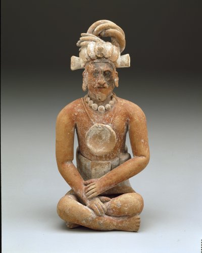 Seated Bearded Man, Late Classic Period, c.600-900 by Mayan Mayan