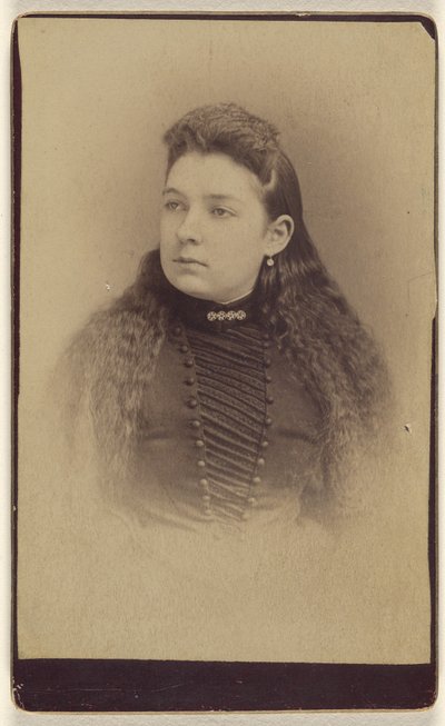 Unidentified woman with long wavy hair by Mayhew Brothers