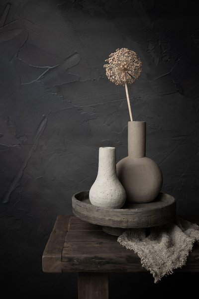 Earthy Vases Still Life by Mayra Pama