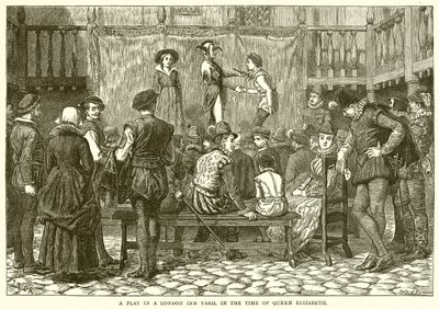 A Play in a London Inn Yard, in Elizabethan Era by McLaren John Ralston