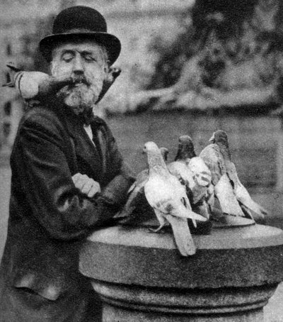 Pigeons of St Pauls with a Vagrant, London by McLeish