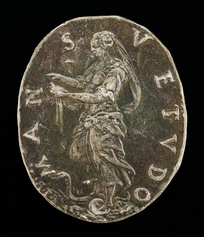 Gentleness Standing on a Serpent (reverse) by Medallist T.R.
