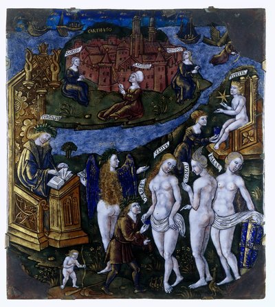 Plaque with the Judgment of Paris by Meester van de Aeneis (attributed to)