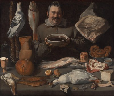 Kitchen Scene by Meester van de Amsterdamse Bodegón