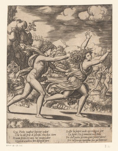 Apollo Pursues Daphne (series title: Story of Apollo and Daphne) by Meester van de Dobbelsteen