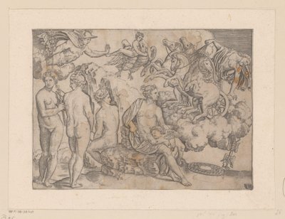 Venus with Amor and Jupiter with Ganymede by Meester van de Dobbelsteen
