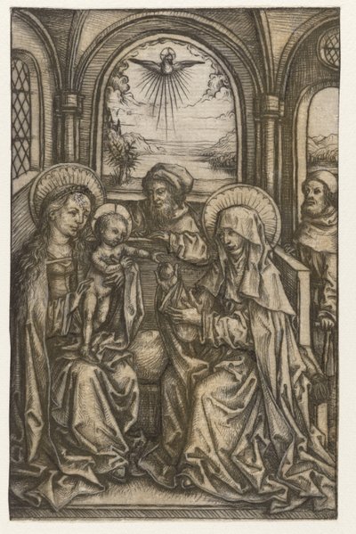 The Holy Family in a Vaulted Space by Meester van het Amsterdamse Kabinet