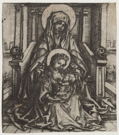 Saint Anne with the Trinity by Meester van het Amsterdamse Kabinet