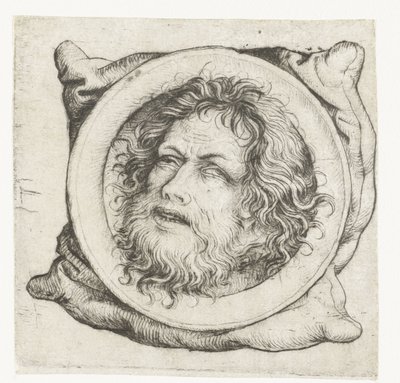 The Head of John the Baptist on a Platter by Meester van het Amsterdamse Kabinet