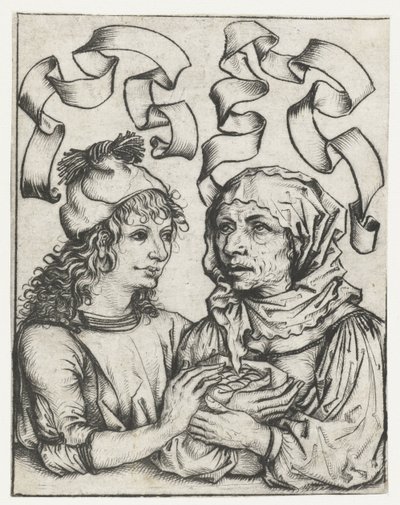 Young Man and Old Woman (Unequal Lovers) by Meester van het Amsterdamse Kabinet