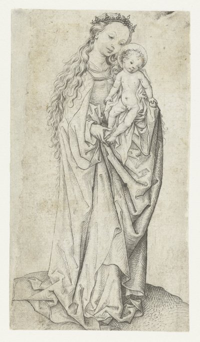 Standing Madonna and Child with Apple by Meester van het Amsterdamse Kabinet