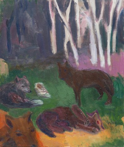 A Newborn Babe Surrounded by Wolves by Megan Williamson