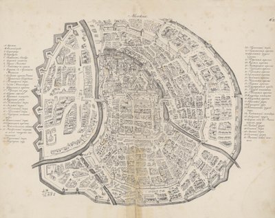 Map of Moscow. From: Augustin von Meyerberg and his travel to Russia by Meierberg