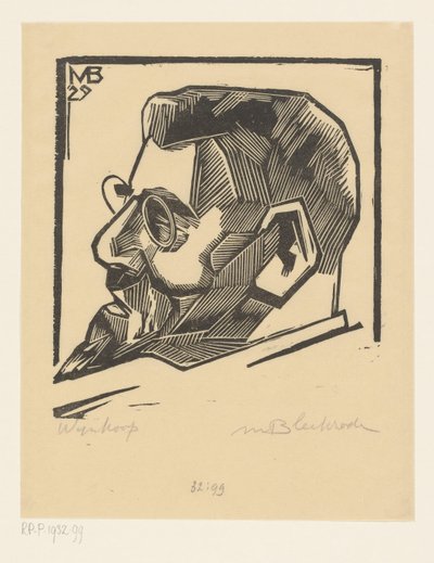 Portrait of David Wijnkoop by Meijer Bleekrode (signed by artist)