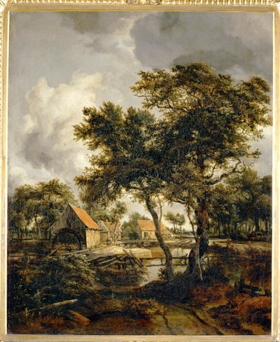 The Watermill by Meindert Hobbema