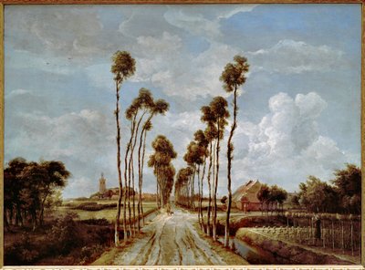 The Avenue at Middelharnis by Meindert Hobbema