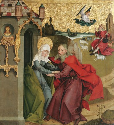 Meeting of Joachim and Anna at the Golden Gate by Meister der Divisio Apostolorum