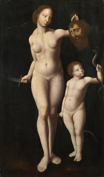 Judith and the Infant Hercules, c. 1525 by Meister der Mansi Magdalena